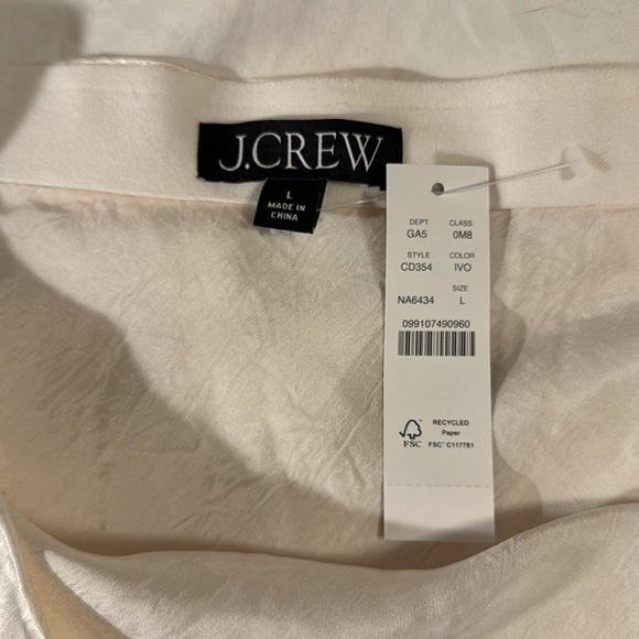 J.Crew Gwyneth lace-trim slip skirt in textured satin CD354 - Picture 3 of 8